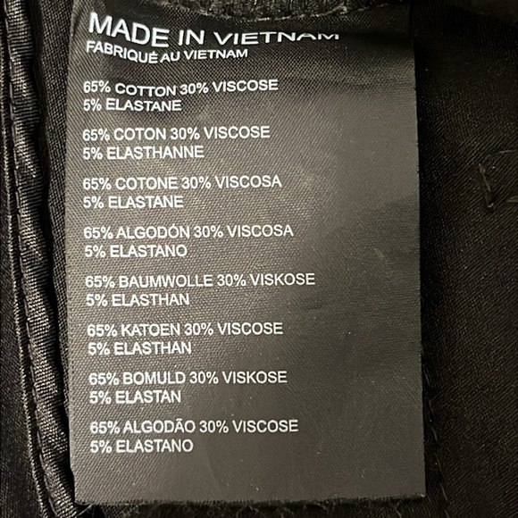 Club Monaco Slim Fit Stretch Black Mid Rise Ankle Pant - Picture 12 of 12